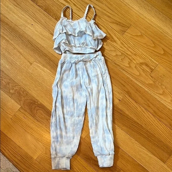Ooh! La, La! Couture Blue Tie-Dye Girls Two Piece Set - Sz 5